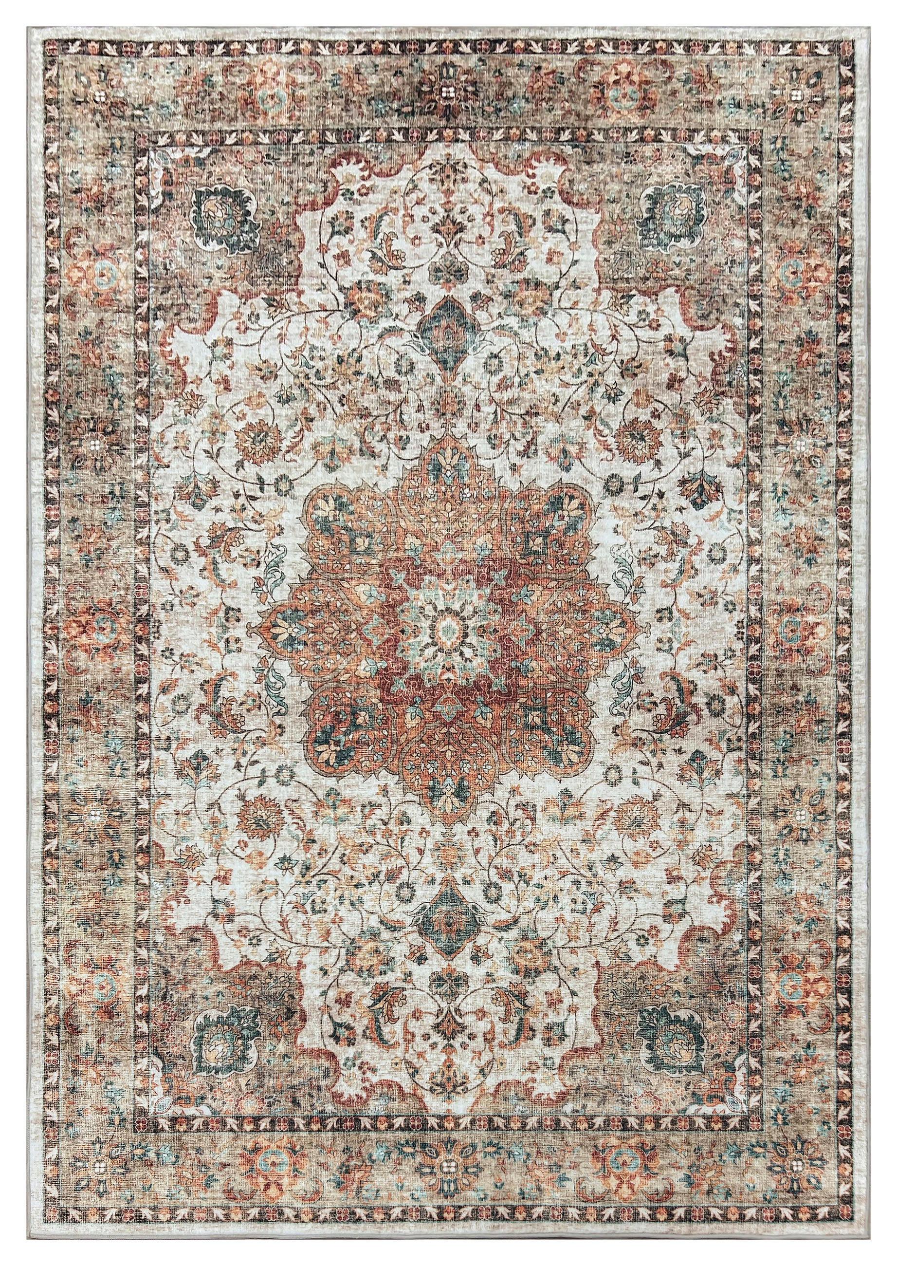 VINTAGE-TEPPICH 160/230 cm BHV324-25 Braun, Multicolor rechteckig  - Multicolor/Braun, KONVENTIONELL, Textil (160/230cm) - Novel
