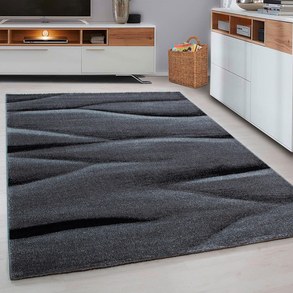 WEBTEPPICH 80/150 cm Lucca 1840 Schwarz  - Schwarz, Trend, Textil (80/150cm) - Novel