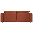 ECKSOFA Terracotta Webstoff Zierkissen, Rückenkissen, Rücken echt  - Terracotta/Schwarz, MODERN, Kunststoff/Textil (153/250cm) - Xora