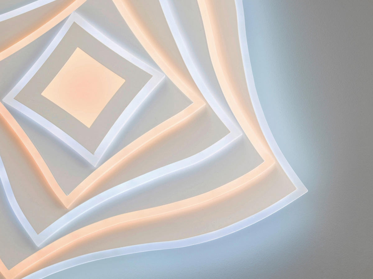 LED-DECKENLEUCHTE 50/50/7.6 cm   - Schwarz, Design, Metall (50/50/7.6cm) - Fischer & Honsel