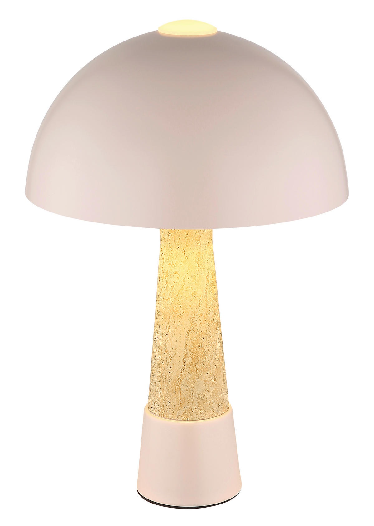 TISCHLEUCHTE 25/36,5 cm   - Champagner/Beige, Design, Kunststoff/Metall (25/36,5cm) - Globo