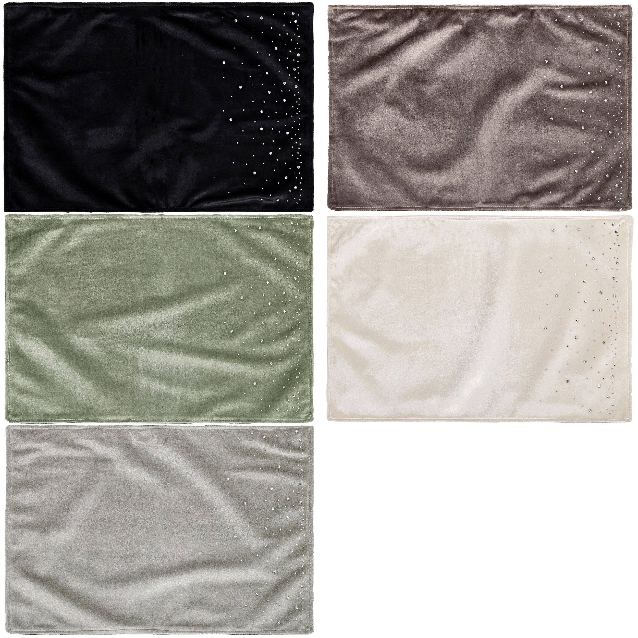 PLATZDECKCHEN Textil Samt Creme, Schwarz, Hellgrau, Dunkelgrau, Hellgrün 30/45 cm  - Dunkelgrau/Creme, LIFESTYLE, Textil (30/45cm) - X-Mas