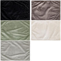 PLATZDECKCHEN Textil Samt Creme, Schwarz, Hellgrau, Dunkelgrau, Hellgrün 30/45 cm  - Dunkelgrau/Creme, LIFESTYLE, Textil (30/45cm) - X-Mas