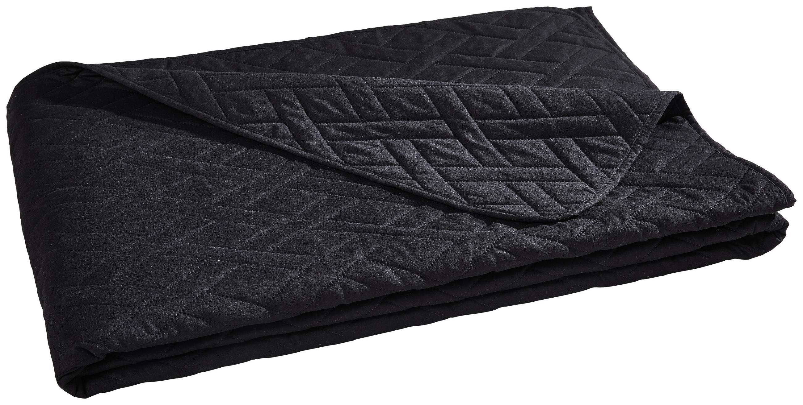 TAGESDECKE - Schwarz, Basics, Kunststoff/Textil (220/240cm) - Novel