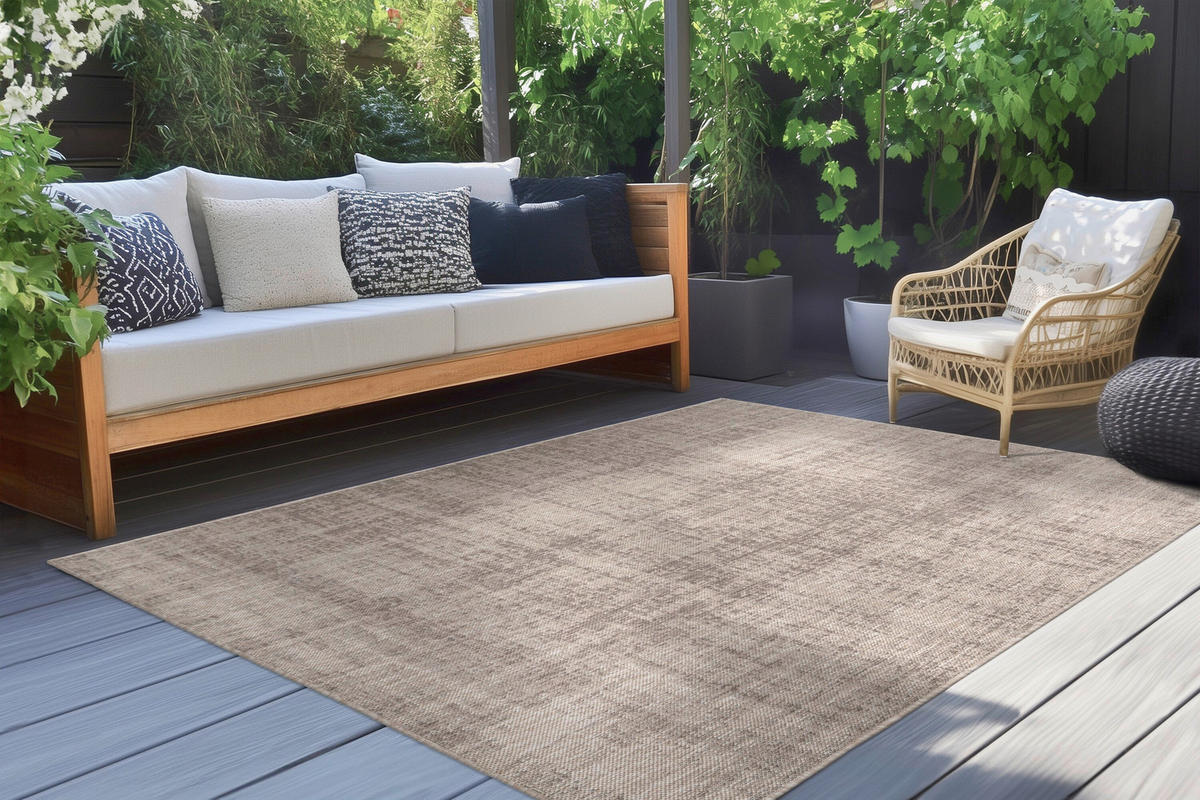 FLACHWEBETEPPICH 160/230 cm Taupe rechteckig  - Taupe, Basics, Textil (160/230cm) - Kayoom