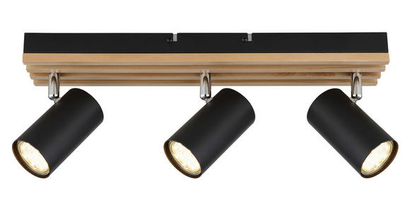 STRAHLER 41/8/12,5 cm   - Schwarz/Pinienfarben, Natur, Holz/Metall (41/8/12,5cm) - Novel