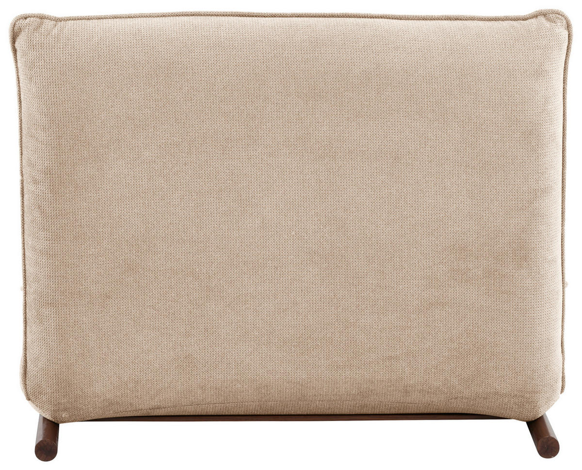 SESSEL in Samt Creme, Dunkelbraun  - Dunkelbraun/Creme, Design, Textil/Metall (93/97/80cm) - MID.YOU