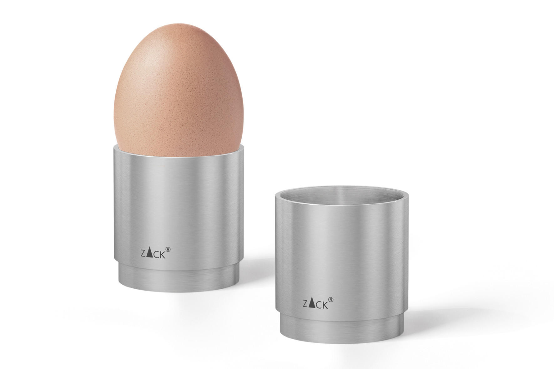 EIERBECHERSET Metall 2-teilig  - Edelstahlfarben, KONVENTIONELL, Metall (4,5/4,6cm) - Zack