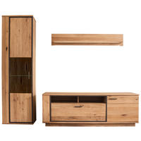 WOHNWAND  Anthrazit, Eichefarben 250/209/50 cm  - Eichefarben/Anthrazit, Konventionell, Glas/Holz (250/209/50cm) - Landscape