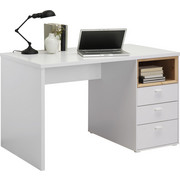 PSACÍ STŮL - bílá/barvy dubu, Design, kov/kompozitní dřevo (120/74/70cm) - Hom`in