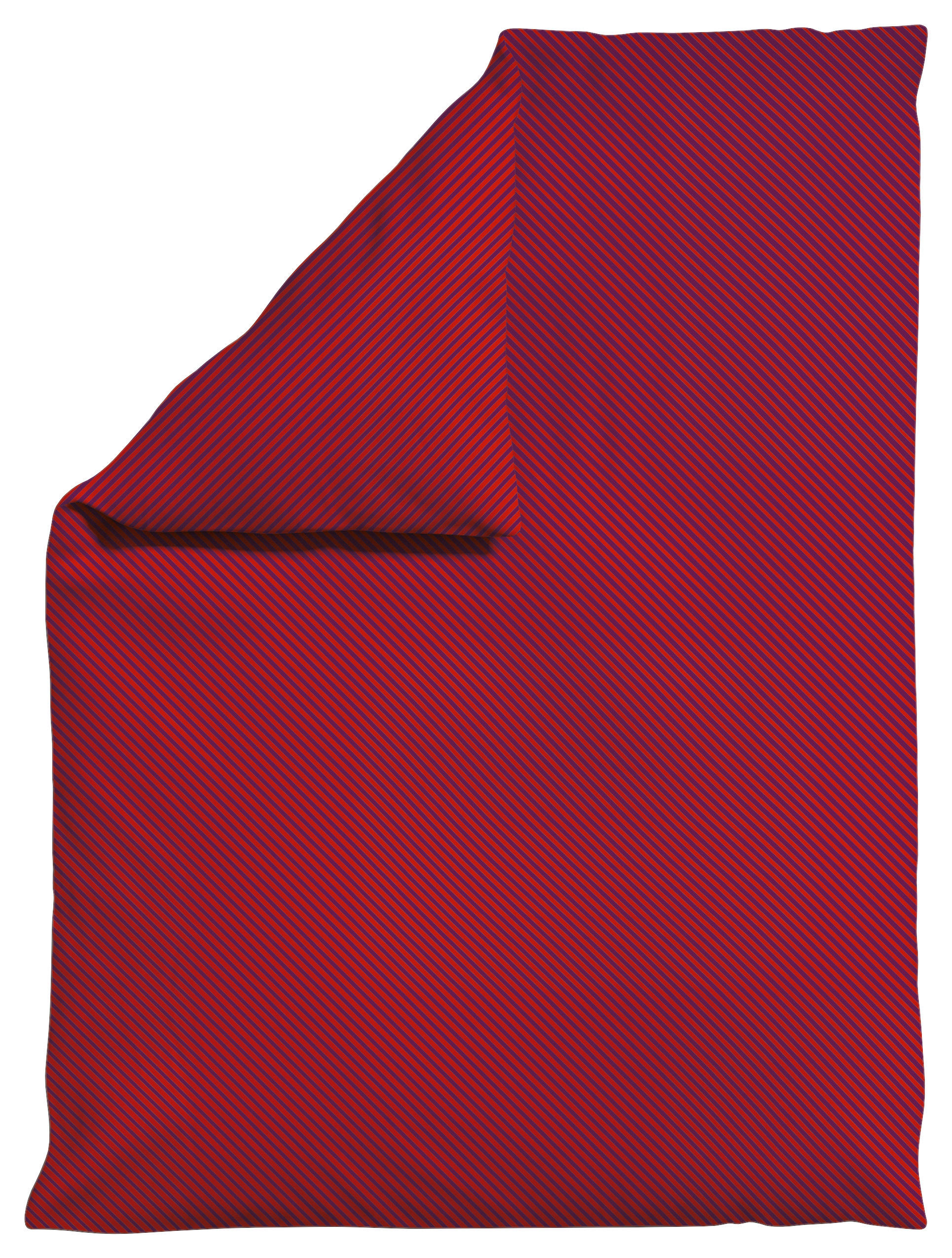 Schlafgut Bettdeckenbezug Woven Satin Fade Lila, Rot 135-140x200 cm