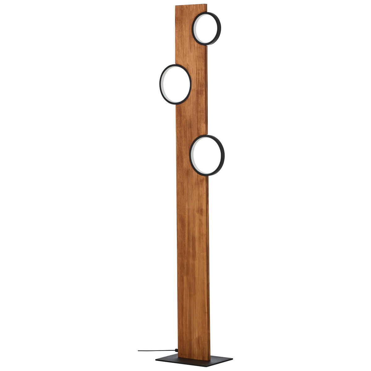 LED-STEHLEUCHTE    - Hellbraun/Schwarz, Natur, Holz/Metall (140,4/31,2/18cm) - Brilliant