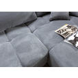 ECKSOFA Grau Plüsch Zierkissen, Rückenkissen, Bettkasten, Schlaffunktion, Rücken echt, Liegefläche im Originalstoff  - Schwarz/Grau, KONVENTIONELL, Kunststoff/Textil (253/192cm) - Carryhome