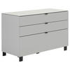 SIDEBOARD  in 110,1/73,1/52,5 cm  - Hellgrau/Schwarz, Design, Glas/Holzwerkstoff (110,1/73,1/52,5cm) - Hom`in