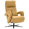 RELAXSESSEL in Leder Gelb  - Gelb/Schwarz, Design, Leder/Metall (77/110/87cm) - Valdera