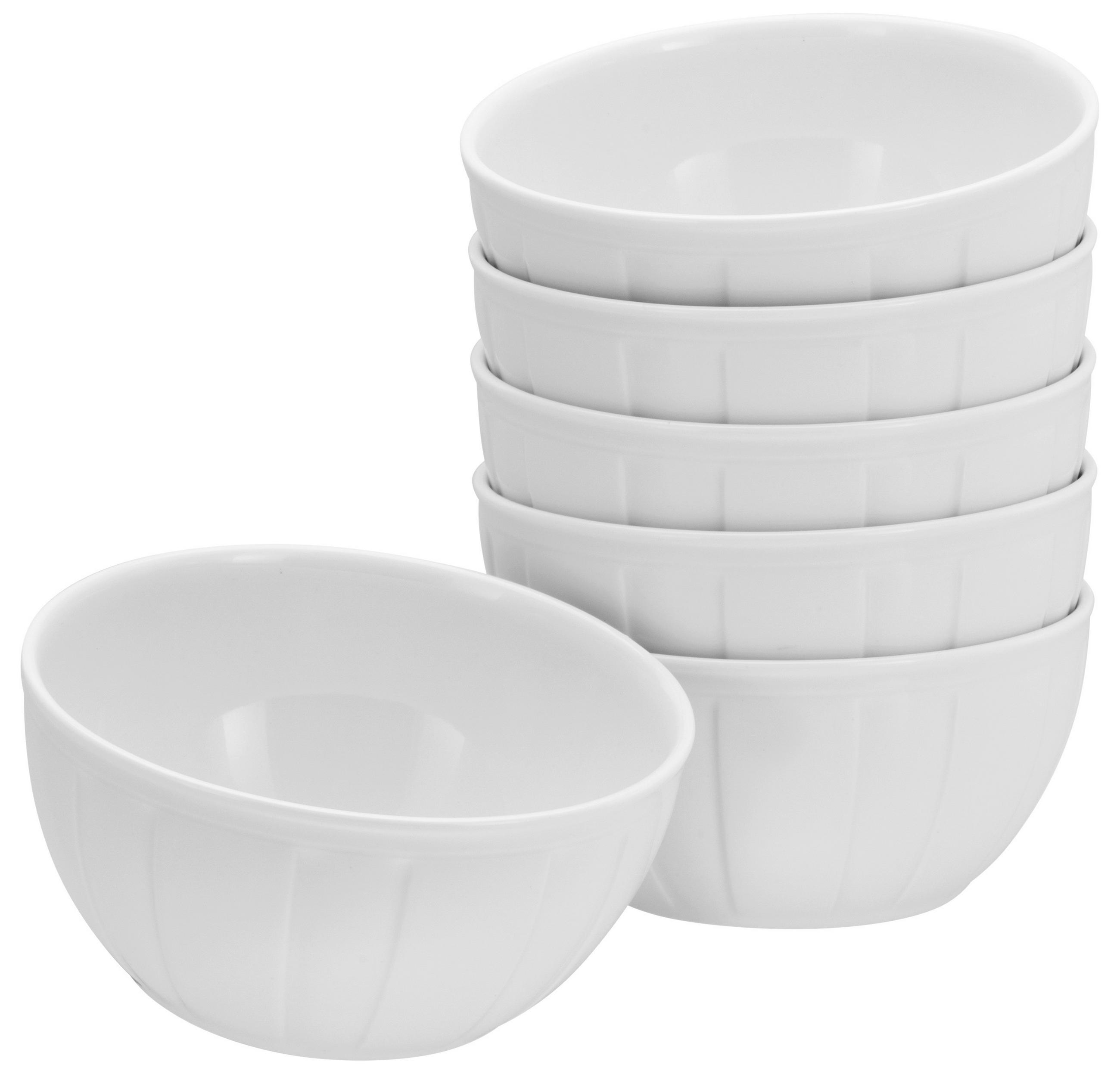 MÜSLISCHALENSET Barcelona 6-teilig  - Weiß, Basics, Keramik (500ml) - Creatable