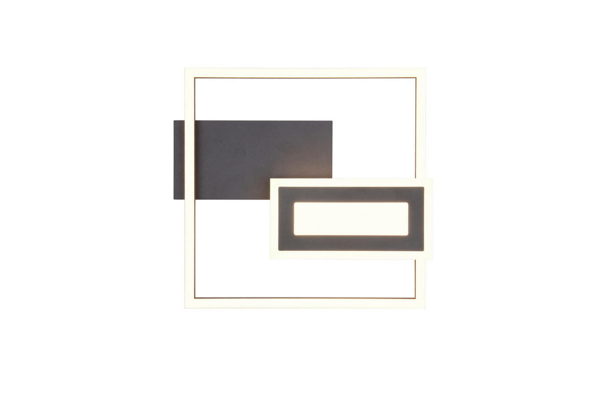 LED-DECKENLEUCHTE     - Schwarz, Basics, Metall (30,0/4,5/33,0cm)