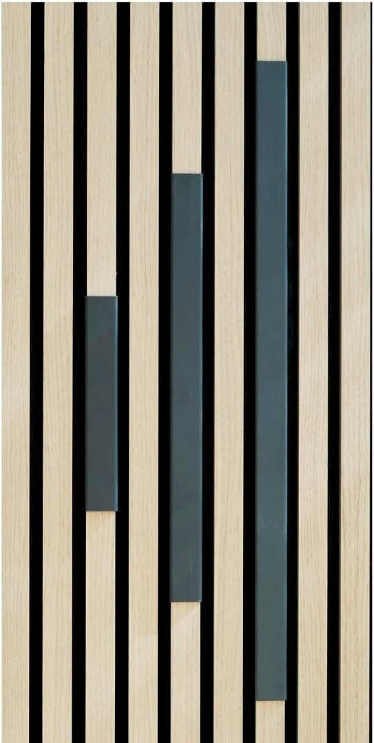 WANDPANEEL Schwarz  - Schwarz, Basics, Metall (20/2,8/1,4cm)