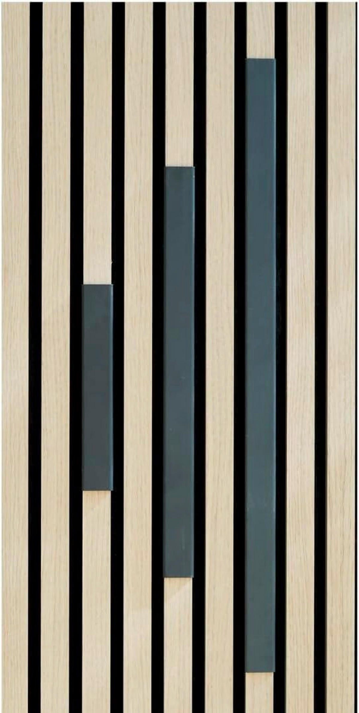 WANDPANEEL Schwarz  - Schwarz, Basics, Metall (20/2,8/1,4cm)