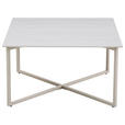 COUCHTISCH 80/80/45 cm quadratisch Beige  - Beige, Design, Stein/Metall (80/80/45cm) - Carryhome