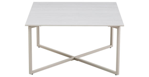 COUCHTISCH 80/80/45 cm quadratisch Beige  - Beige, Design, Stein/Metall (80/80/45cm) - Carryhome