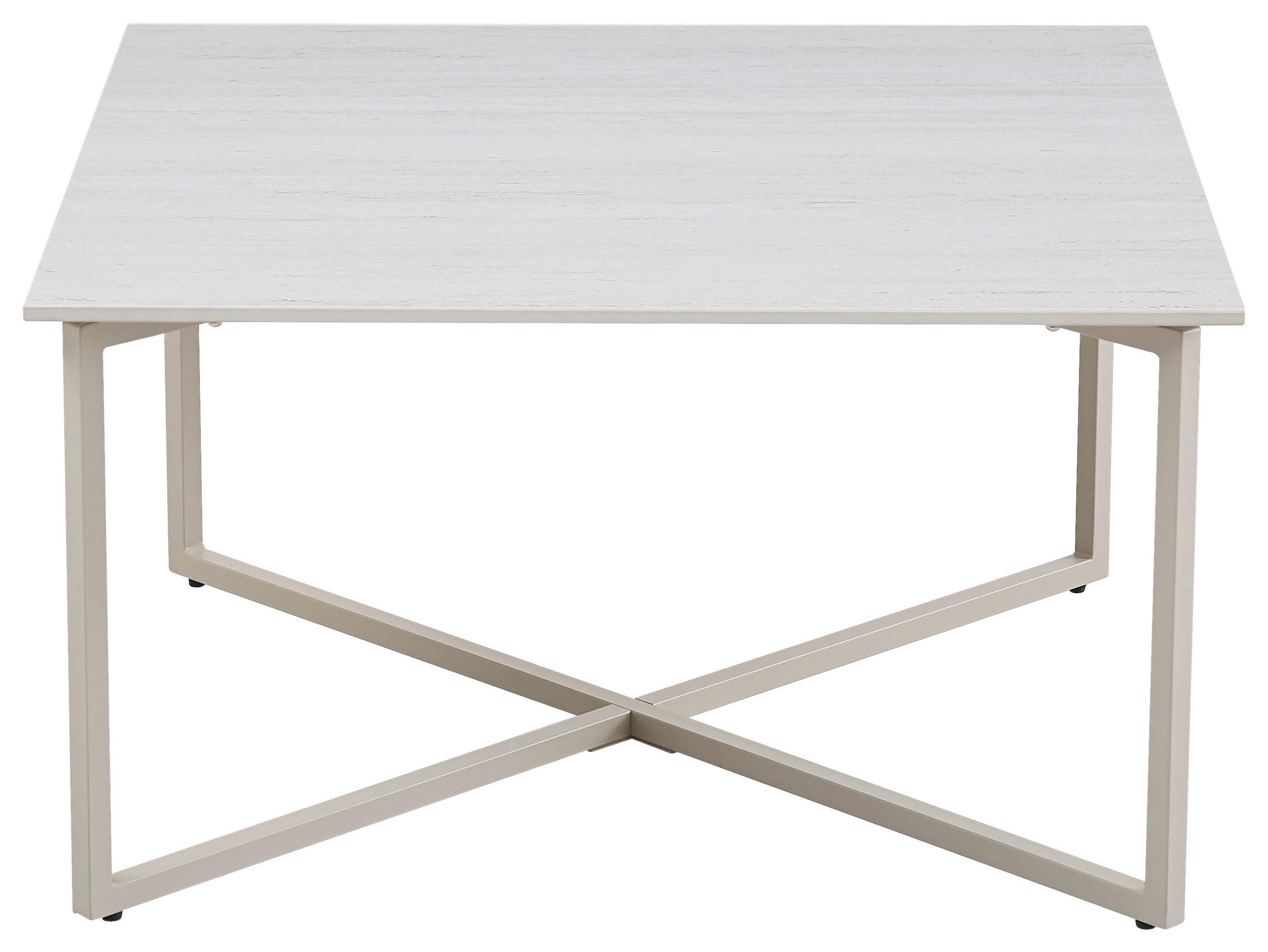 COUCHTISCH 80/80/45 cm quadratisch Beige  - Beige, Design, Stein/Metall (80/80/45cm) - Carryhome