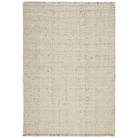 HANDWEBTEPPICH 130/190 cm Kärnten Weiß, Beige  - Beige/Weiß, Basics, Textil (130/190cm) - Linea Natura