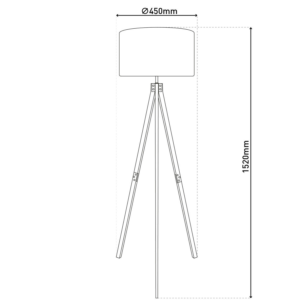 STEHLEUCHTE Stehleuchte ARDITA 61,6/152 cm   - Perlmutt, Trend, Holz/Metall (61,6/152cm) - Näve