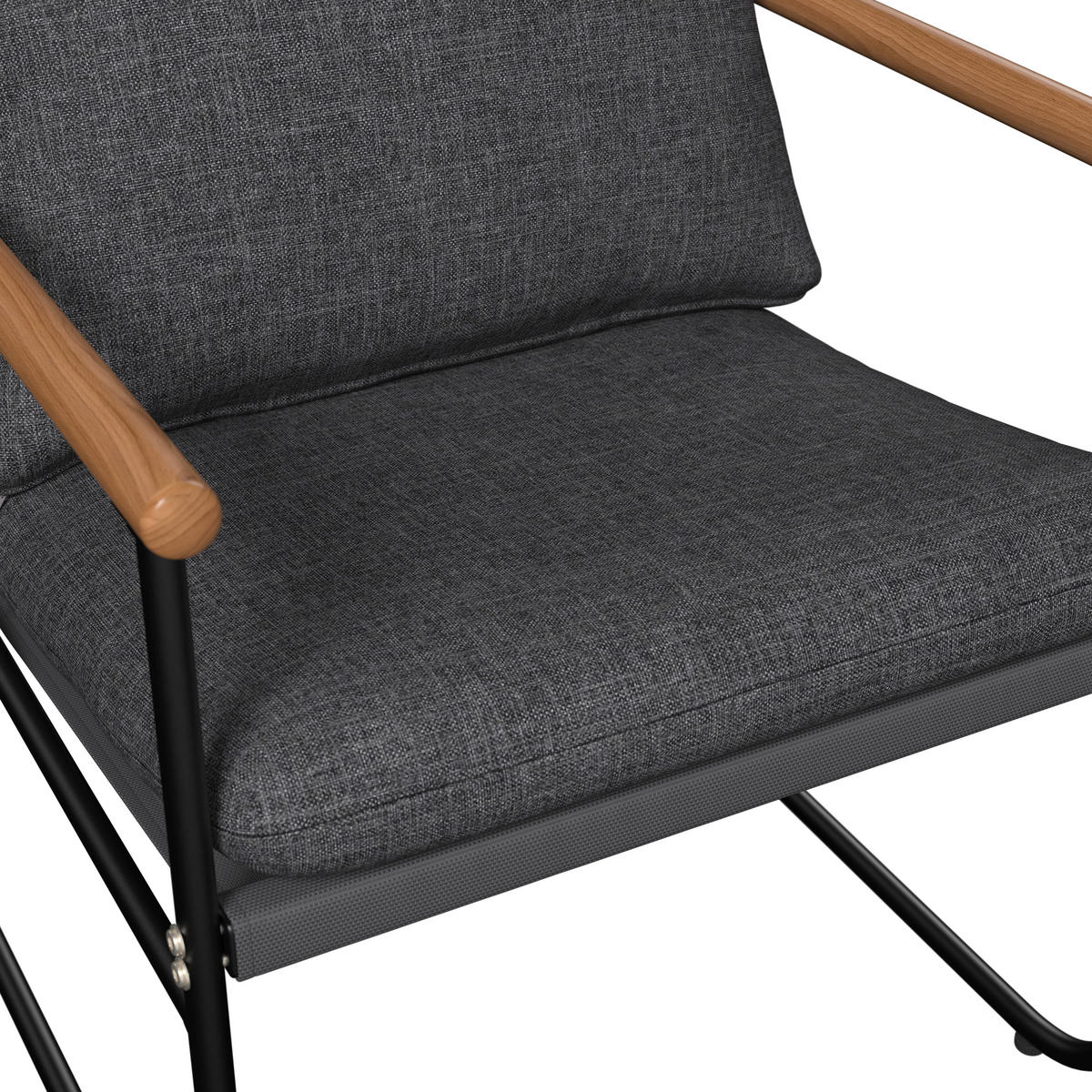 BALKONSET  3-teilig  - Anthrazit/Schwarz, MODERN, Glas/Textil (56/78/70cm) - Ambia Garden