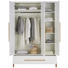 KLEIDERSCHRANK in Weiß, Eichefarben - Eichefarben/Weiß, LIFESTYLE, Holz/Holzwerkstoff (135/206/55cm) - Ben'n'jen KLEIDERSCHRANK in Weiß, Eichefarben - Eichefarben/Weiß, LIFESTYLE, Holz/Holzwerkstoff (135/206/55cm) - Ben'n'jen
