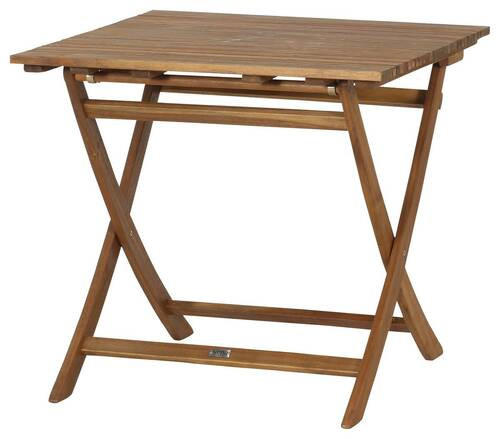 GARTENKLAPPTISCH 80/80/74 cm Holz - Akaziefarben, KONVENTIONELL, Holz (80/80/74cm) - Siena Garden