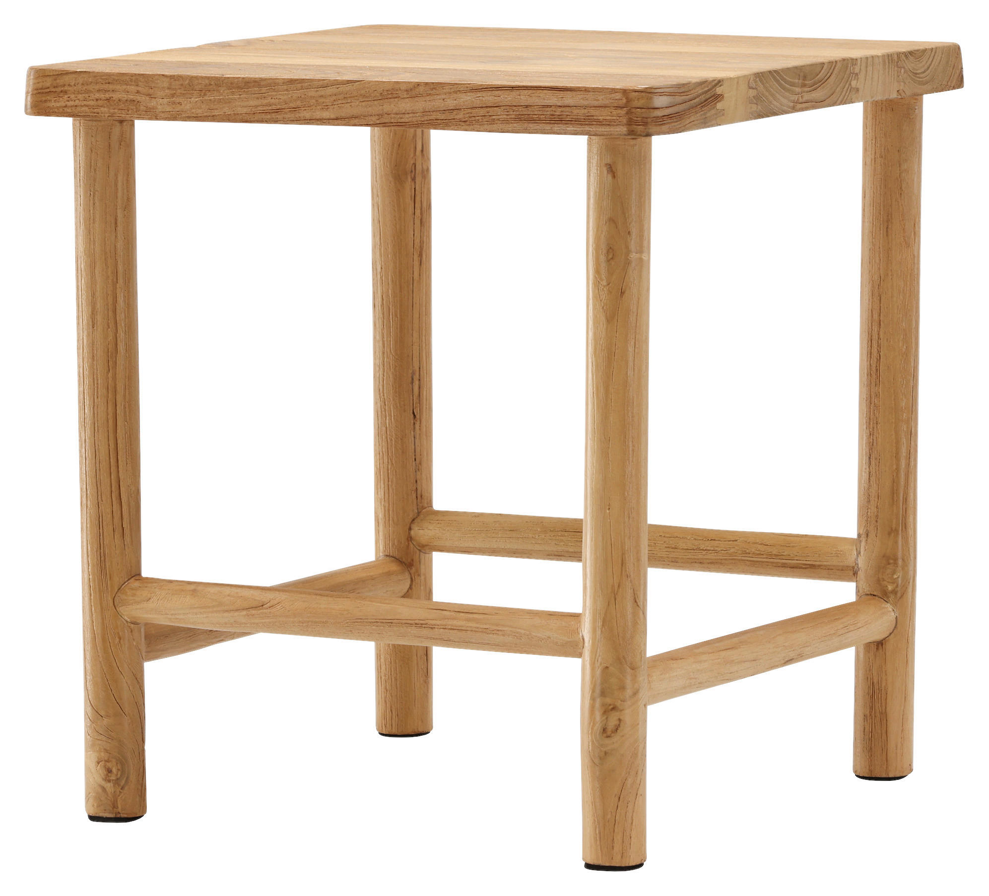 Thumbnail - Livetastic Hocker, Hellbraun, Holz, Teakholz, massiv, rechteckig, 42x46x42 cm, Stühle