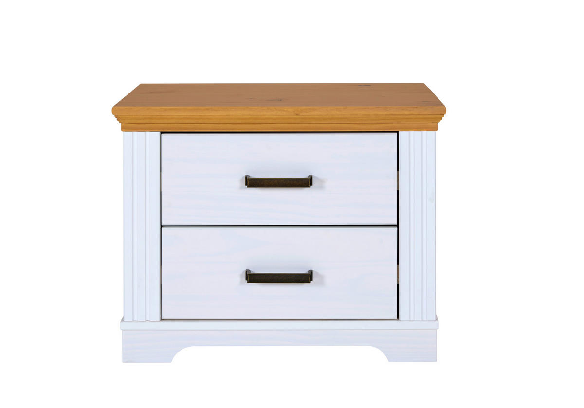 NOĆNI ORMARIĆ bijela, hrast Artisan   - bijela/hrast Artisan, Moderno, drvni materijal/metal (68/53/41cm) - Landscape