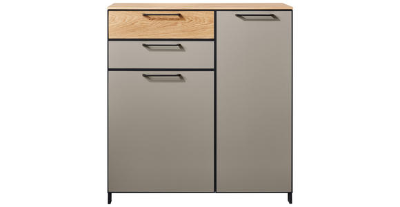 SCHUHSCHRANK 100/107/37 cm - Fango/Eichefarben, Design, Holzwerkstoff/Metall (100/107/37cm) - Dieter Knoll