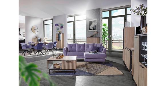 ECKSOFA Lila, Flieder Samt Zierkissen, Rückenkissen, Rücken echt  - Lila/Flieder, KONVENTIONELL, Holz/Textil (210/156cm) - Carryhome
