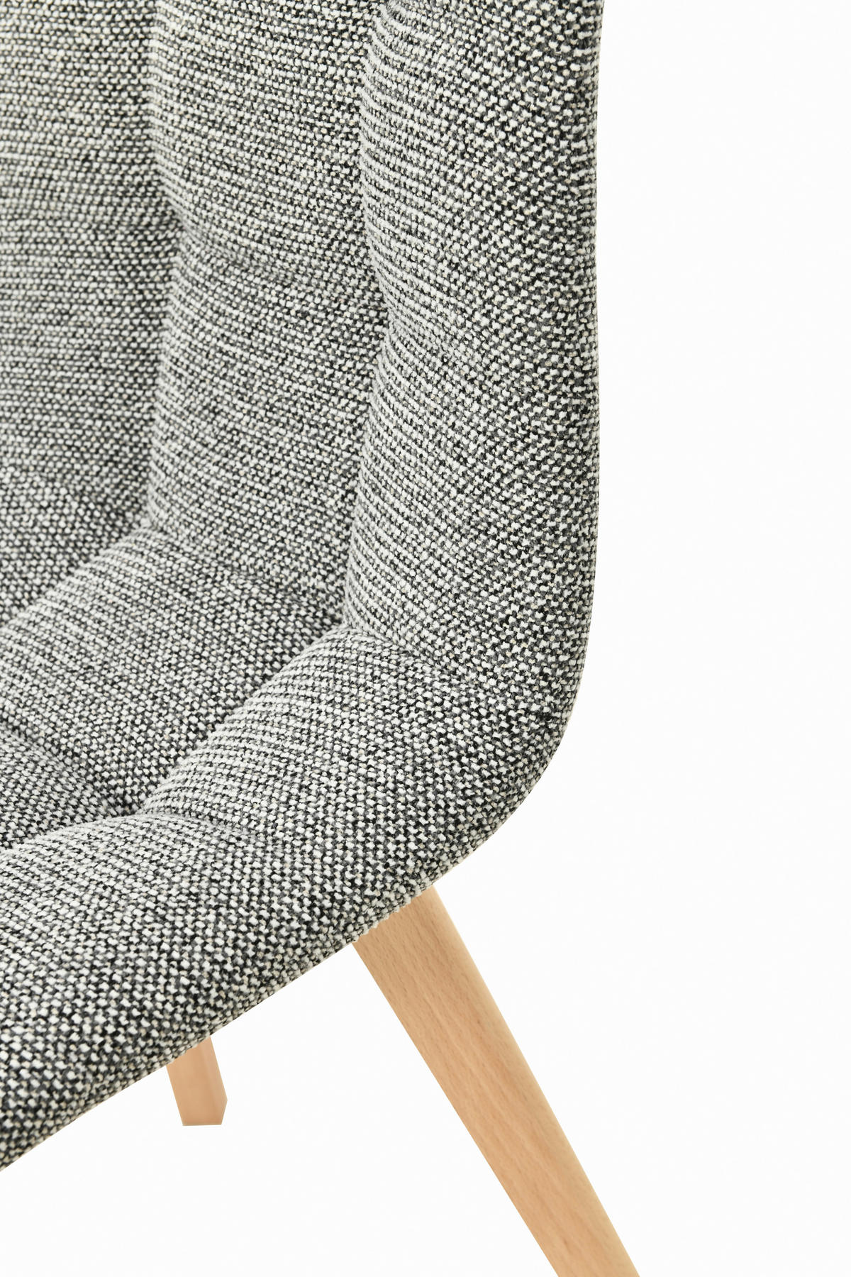 STUHL  Stoffauswahl Leinenoptik  - Naturfarben/Grau, Design, Holz/Textil (45/89/53cm) - Carryhome