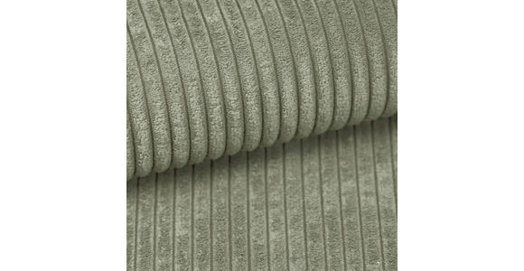 BIGSOFA in Cord Olivgrün - Schwarz/Olivgrün, Design, Textil/Metall (226/91/103cm) - Carryhome
