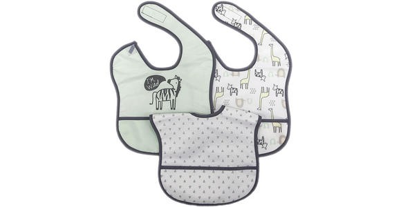 LÄTZCHEN 3-teilig  - Weiß/Grau, Basics, Textil (28/40cm) - My Baby Lou