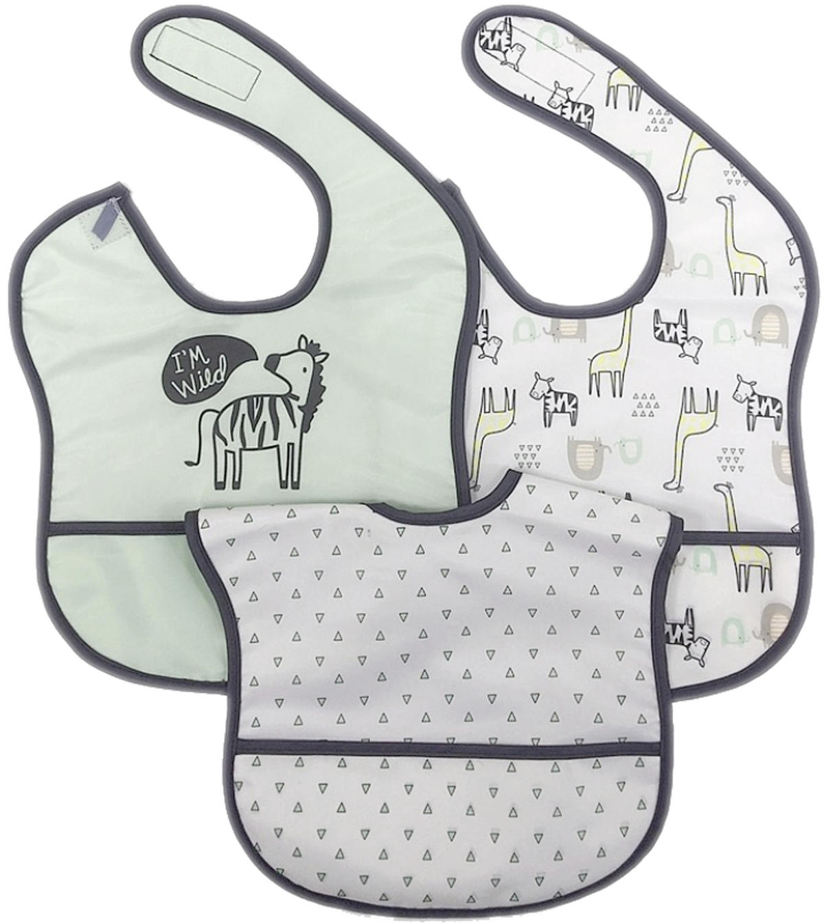HAKLAPP 3 delar  - vit/mintgrön, Basics, textil (28/40cm) - My Baby Lou