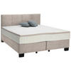 BOXSPRINGBETT 160/200 cm  in Beige  - Beige/Schwarz, Design, Kunststoff/Textil (160/200cm) - Hom`in