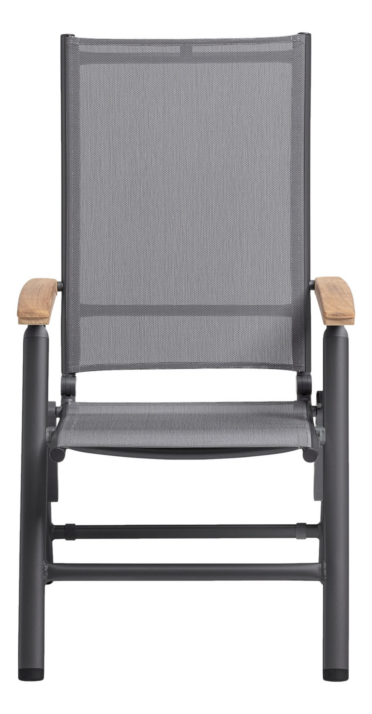 GARTENKLAPPSESSEL Teakholz Aluminium Anthrazit  - Anthrazit/Teakfarben, Basics, Holz/Textil (62/109/70cm) - Kettler