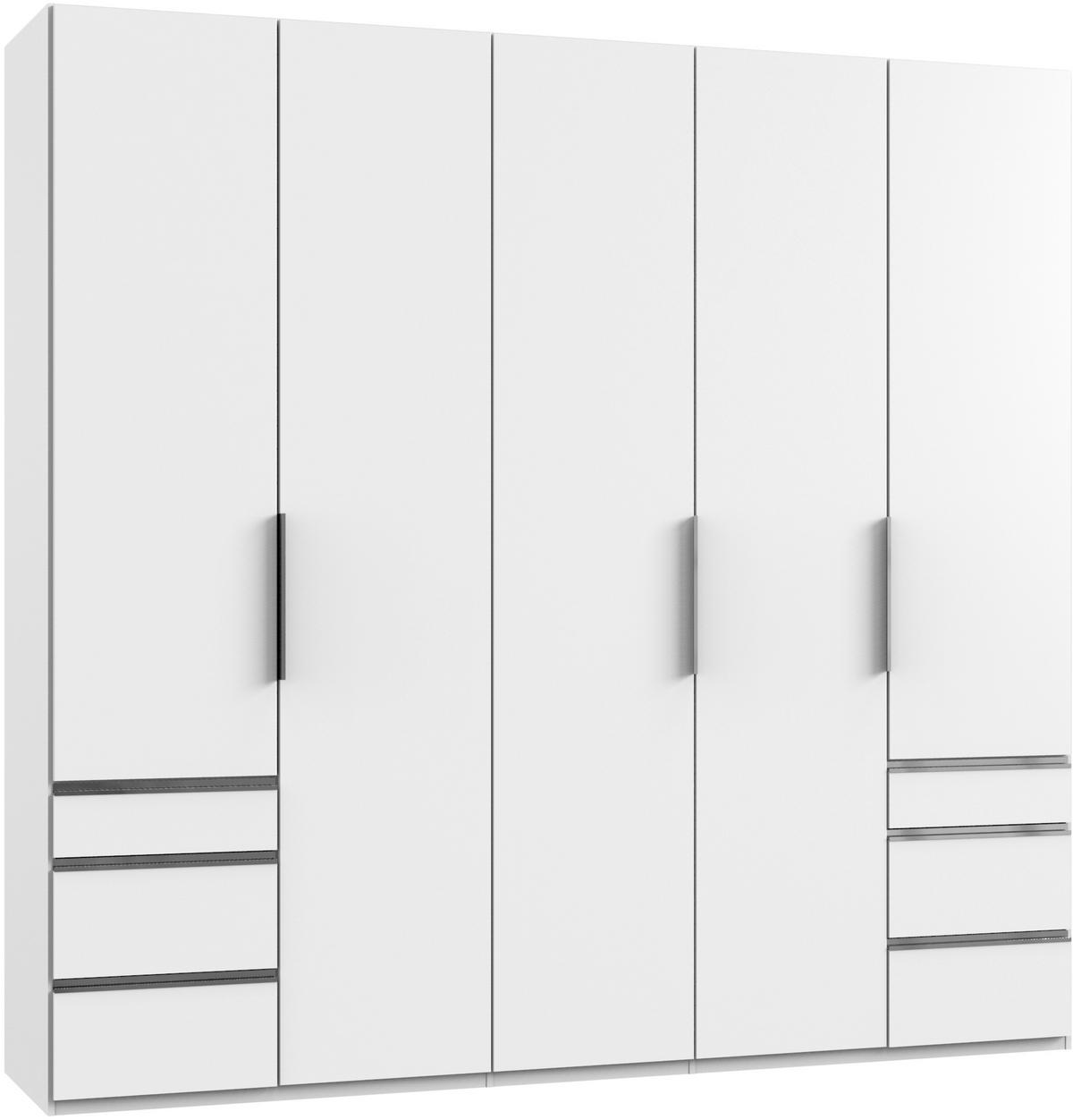 DREHTÜRENSCHRANK in Weiss  - Chromfarben/Weiss, Modern, Holzwerkstoff (250/236/58cm) - MID.YOU