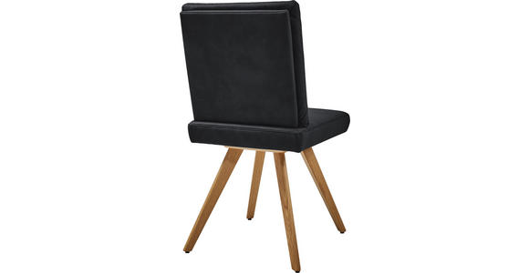 STUHL in Mikrofaser Textil, Holzwerkstoff - Eichefarben/Dunkelgrau, Design, Holzwerkstoff/Textil (46/94/58cm) - Dieter Knoll