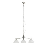 HÄNGELEUCHTE 74/150 cm  - Alabasterfarben/Nickelfarben, KONVENTIONELL, Glas/Metall (74/150cm) - Novel