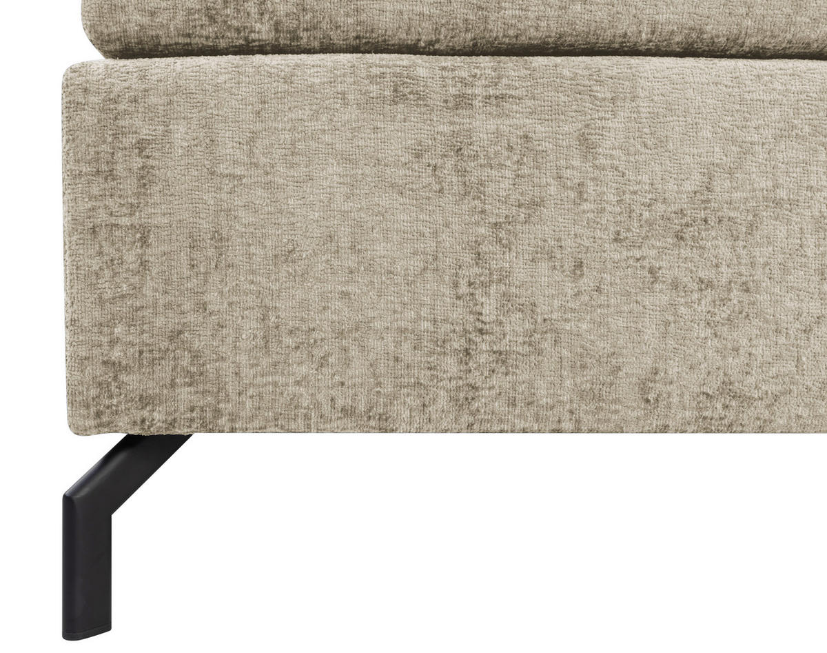 BOXSPRINGBETT 180/200 cm  in Hellbraun  - Hellbraun/Schwarz, Design, Textil/Metall (180/200cm) - Esposa