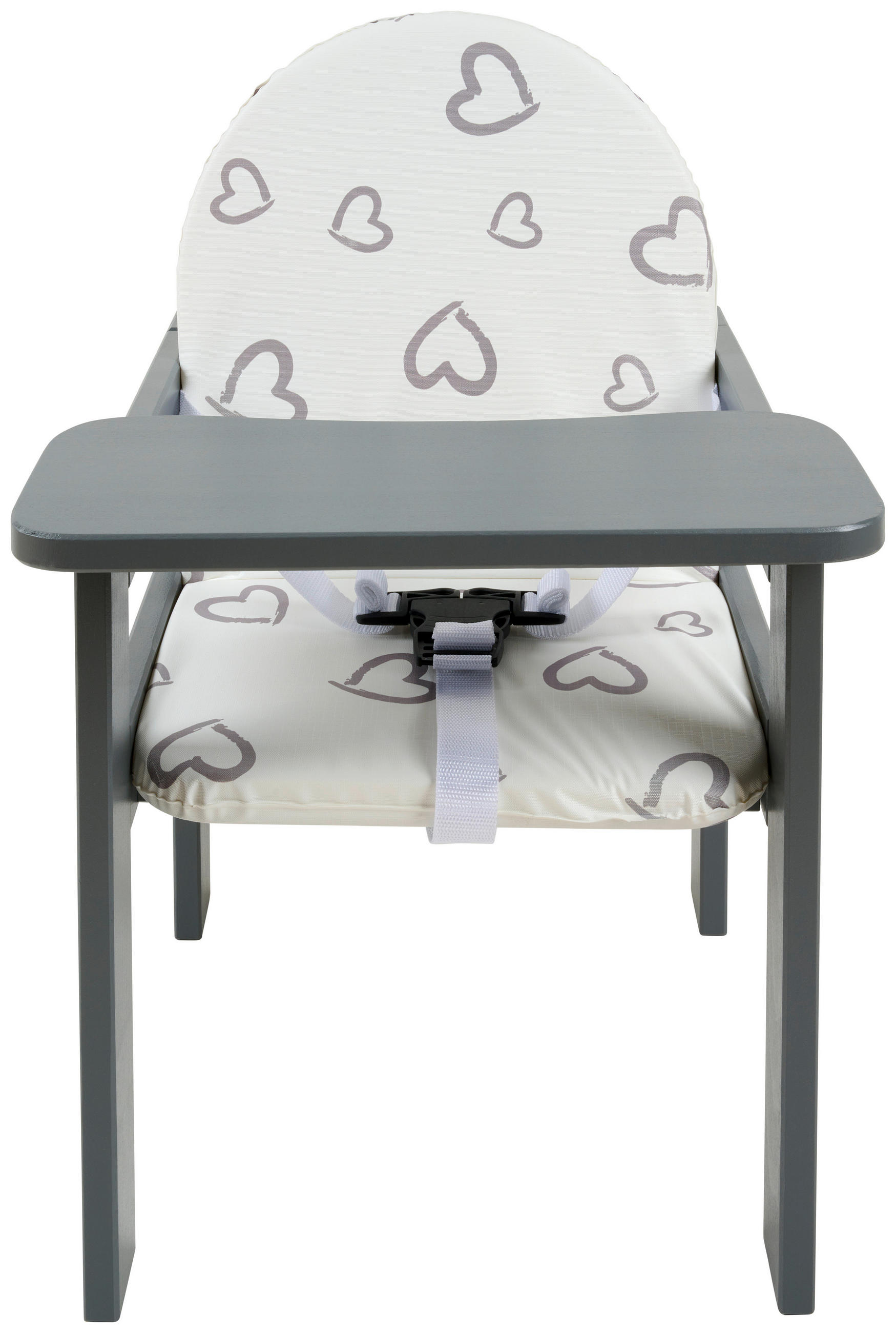 KOMBINOVANÁ VYSOKÁ ŽIDLE, buk, šedá - šedá, Basics, dřevo - My Baby Lou