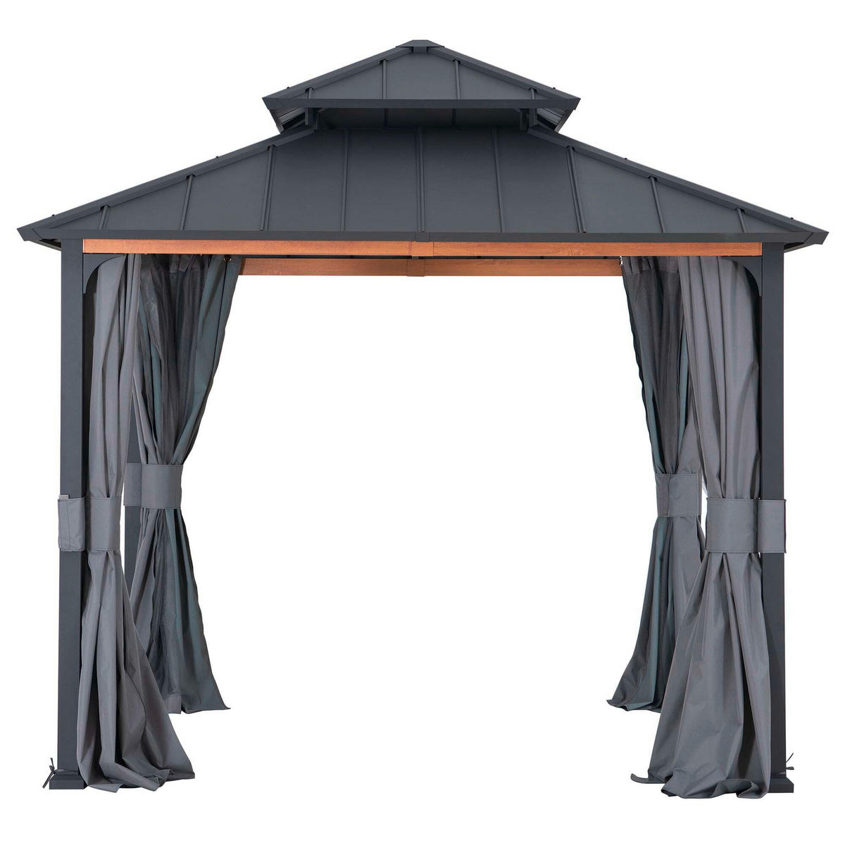 PAVILLON-SEITENTEIL   - Grau, Basics, Kunststoff (265/221cm) - Modante