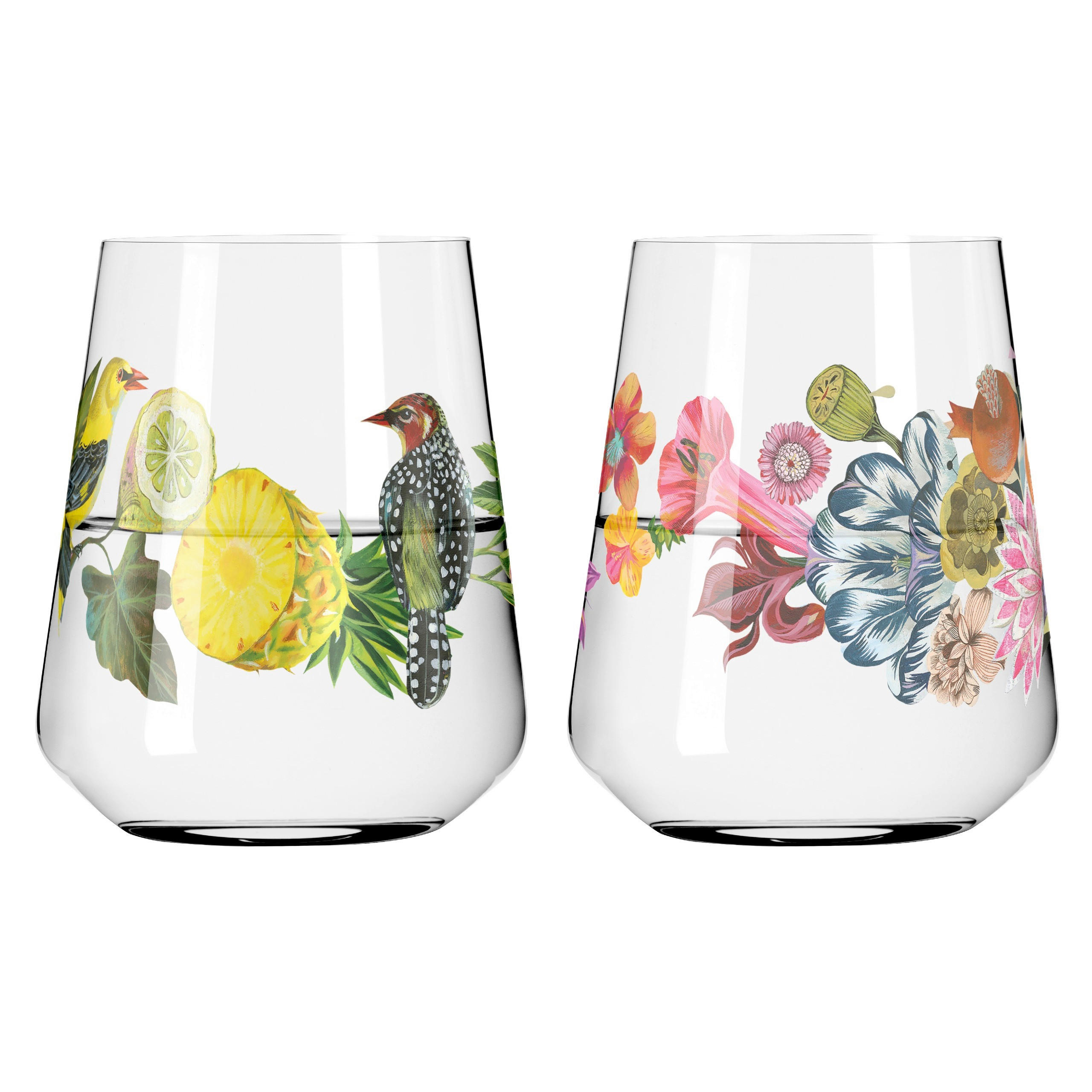 WASSERGLAS Sommertau Allround 510 ml 2-teilig  - Gelb/Rot, LIFESTYLE, Glas (9,3/9,3/11,0cm) - Ritzenhoff