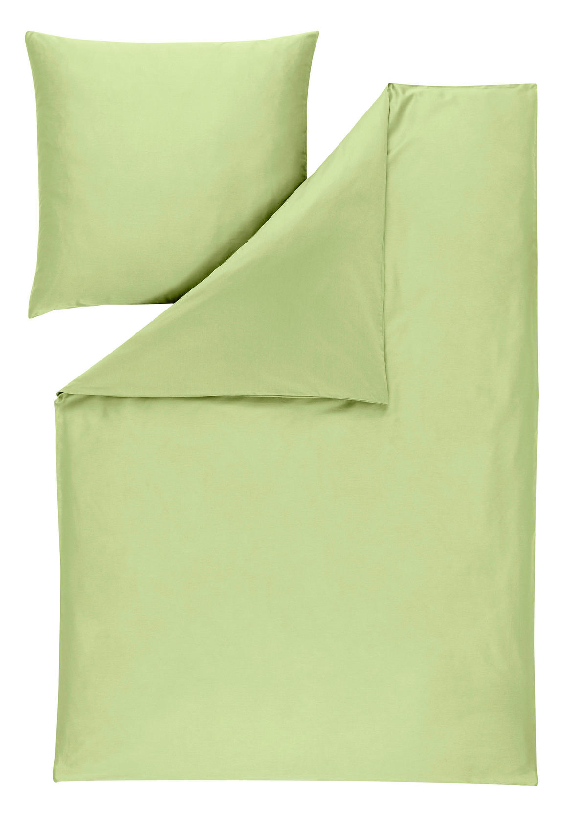 BETTWÄSCHE Atelier Makosatin 135/200 cm  - Hellgrün, Basics, Textil (135/200cm) - Estella