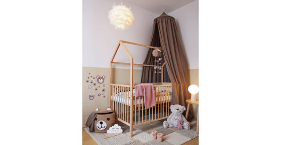 GITTERBETT EMMA 144/75/161 cm - Buchefarben, Trend, Holz (144/75/161cm) - My Baby Lou